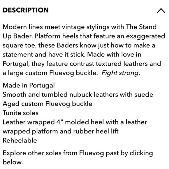 Fluevog Stand Up Bader Bucked Platform Shoe - Picture 10 of 11